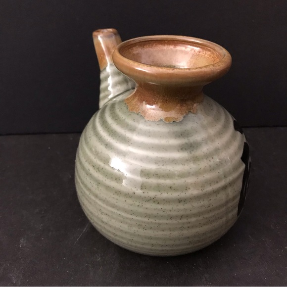 Vintage traditional Hagi-Yagi Pottery with double TEA / SAKE set with 5 tea cups - Picture 8 of 9